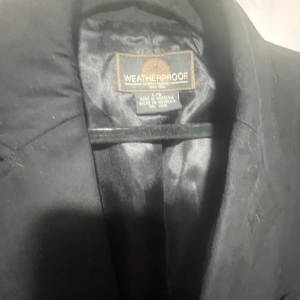 Weatherproof Black Blazer Jacket Mens Large NWT | 2 Button Casual Sport Coat